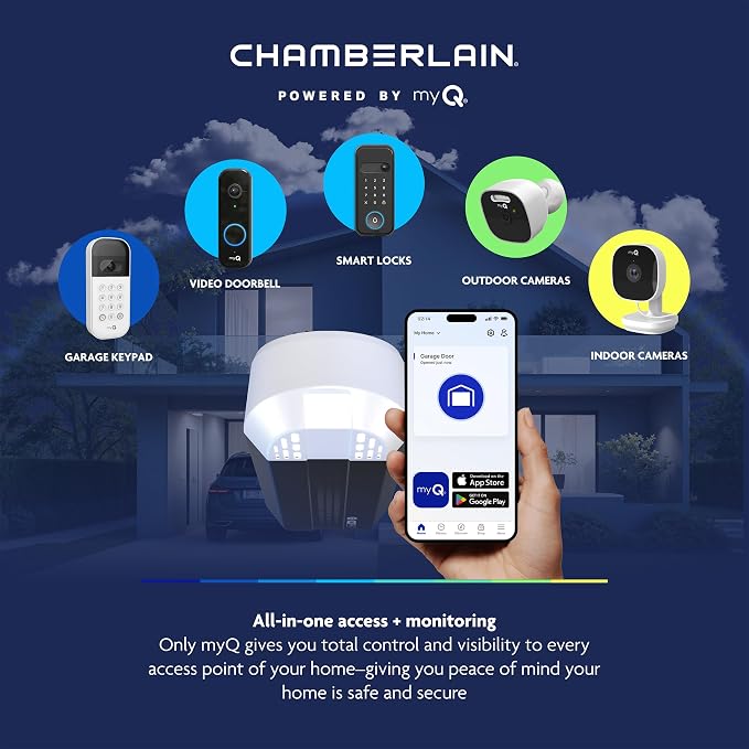 Chamberlain 1/2 HP Chain Drive Smart Garage Door Opener - Image 10