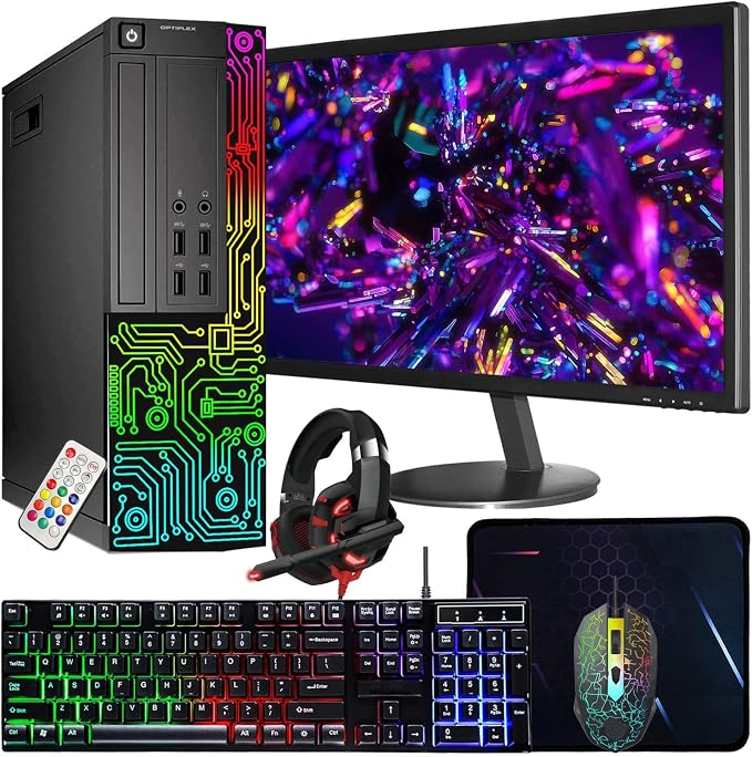 Dell OptiPlex Desktop RGB Computer PC, Intel Core i7 Processor, 16GB RAM, 512GB SSD, 24 Inch HDMI Monitor, RGB Keyboard Mouse and Headset, WiFi, Windows 11 Pro (Renewed) | Desktop Computer PC,ARGB, i7 up to 3.6GHz, WiFi, Windows 11 Pro, Home or Office PC - Image 9