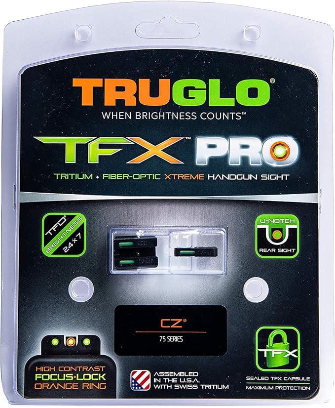 Truglo TFX PRO Handgun Sight, Glowing Shock Proof Tritium and Fiber Optic Night - Image 8