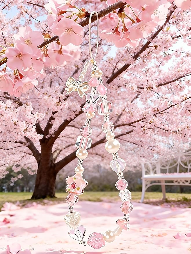 2 Pcs Phone Charm Strap Hand for iPhone Wrist Strap Camera Lanyard Pearl Beaded - Image 8