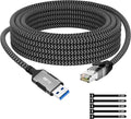 USB to Ethernet Cable 1 FT, USB 3.0 A Male to RJ45 Male Cord, Directly Connected by Kxable