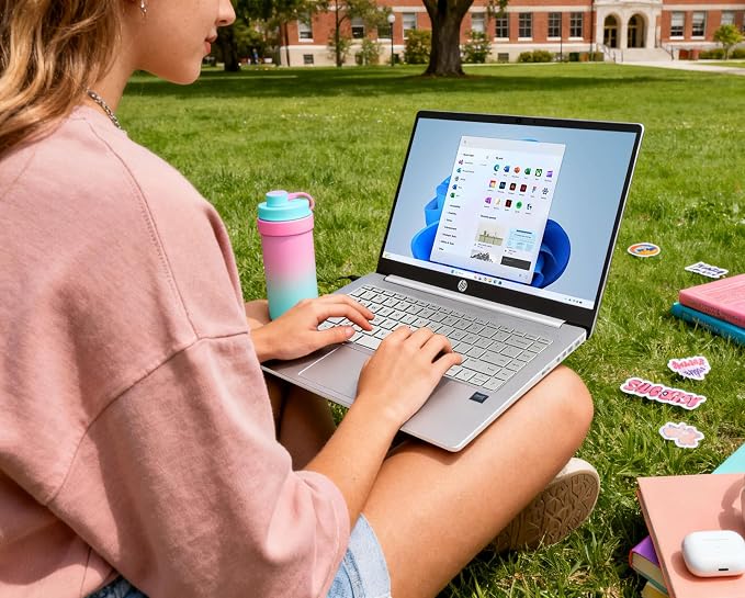 HP New Everyday Slim Laptop • Microsoft Office 365 | Intel Core | 11.5 HRs Battery | Copilot AI | 4GB RAM • 64GB SSD | Windows 11 no Mouse | Snow White - Image 7