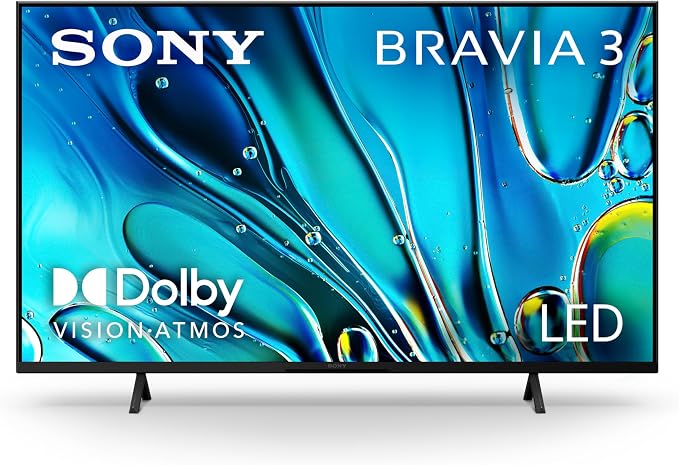 Sony 50 Inch BRAVIA 3 LED 4K HDR Smart Google TV (K-50S30) | Dolby Vision/Atmos, Exclusive Features for PlayStation®5, 4K Processor X1, Triluminos Pro, 4K movie credits included by Unknown