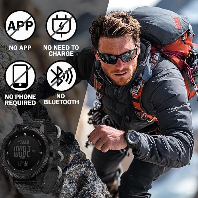 NORTH EDGE Military Watch for Men Large Face Tactical Survival Digital Wrist - Image 2