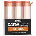 Everest Ultra Slim Cat6a Ethernet Patch Cables 1ft Orange by EverestMediaSolutions