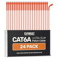 Everest Ultra Slim Cat6a Ethernet Patch Cables 7ft Orange by EverestMediaSolutions