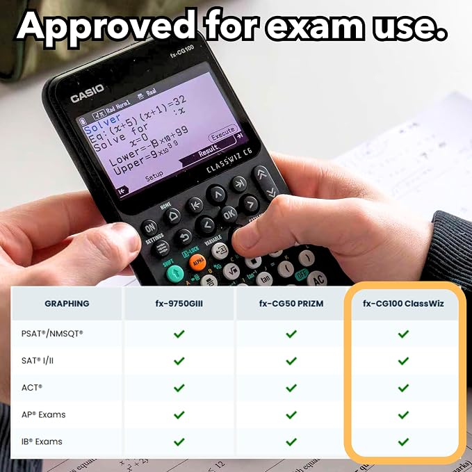 Casio fx-CG100 ClassWiz® Color Graphing Calculator - Image 3