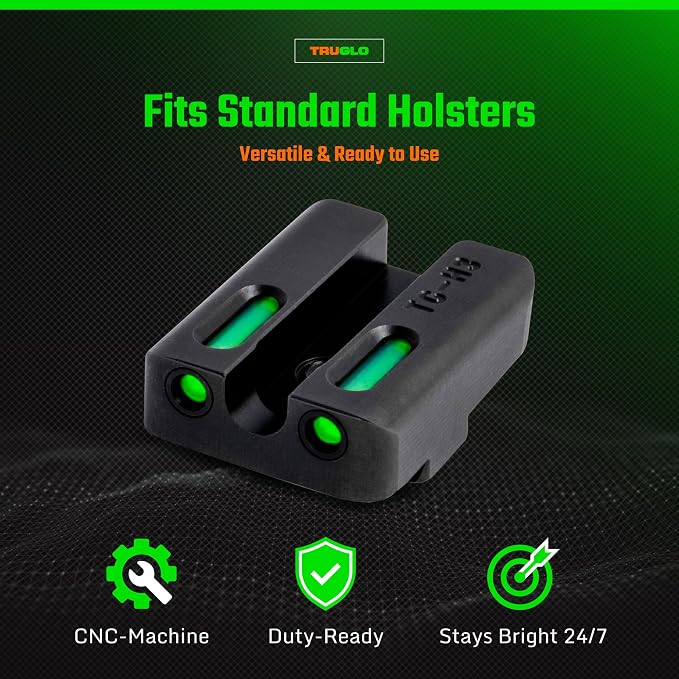 Truglo TFX PRO Handgun Sight, Glowing Shock Proof Tritium and Fiber Optic Night - Image 5