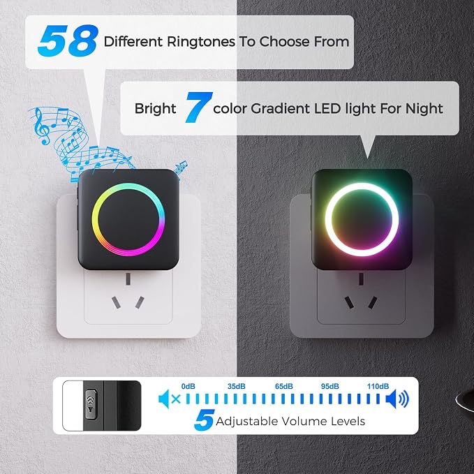Door Chime, Satisure Wireless Door Sensor Chime When Door Opens, Door Alarms - Image 9