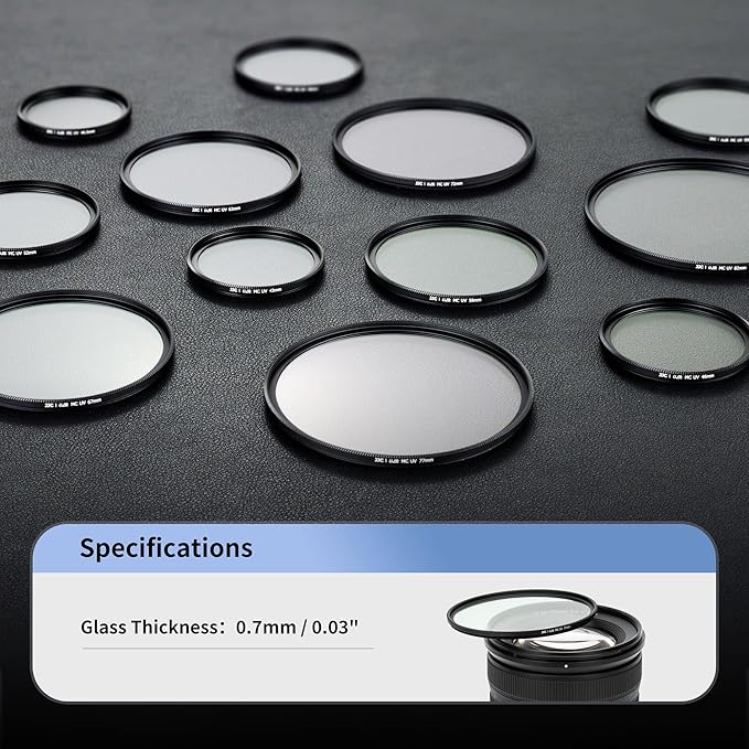 JJC 49mm Ultra-Low Reflectivity UV Filter Lens Protection - Image 7