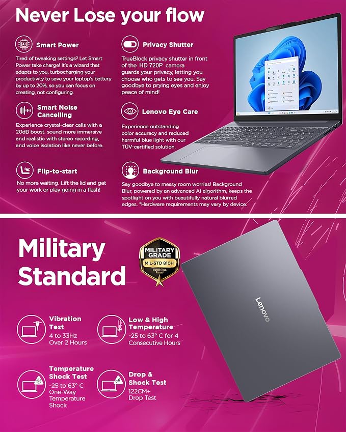 Lenovo Laptop Computer with Intel Core i5-13420H High-Performance Processor | 8GB DDR5 RAM, 512GB SSD, Large 16" Display, Ideal for Everyday Use, Web Browsing, Data Processing, Streaming, Windows 11 - Image 5