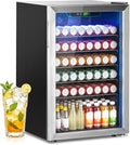 DOGHLY 145 Cans/4.5 Cu.Ft Beverage Refrigerator Glass Door Mini Fridge | Fast Cooling Mini Cooler with Adjustable Shelves for Soda, Beer, Wine, Low Noise Beverage Fridge for Home, Office,and Dorm by DOGHLY
