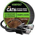 Cat 6 Outdoor Ethernet Cable 40 ft, 24AWG 10Gbps Cat6 Cable Cord Waterproof by EthernetCable