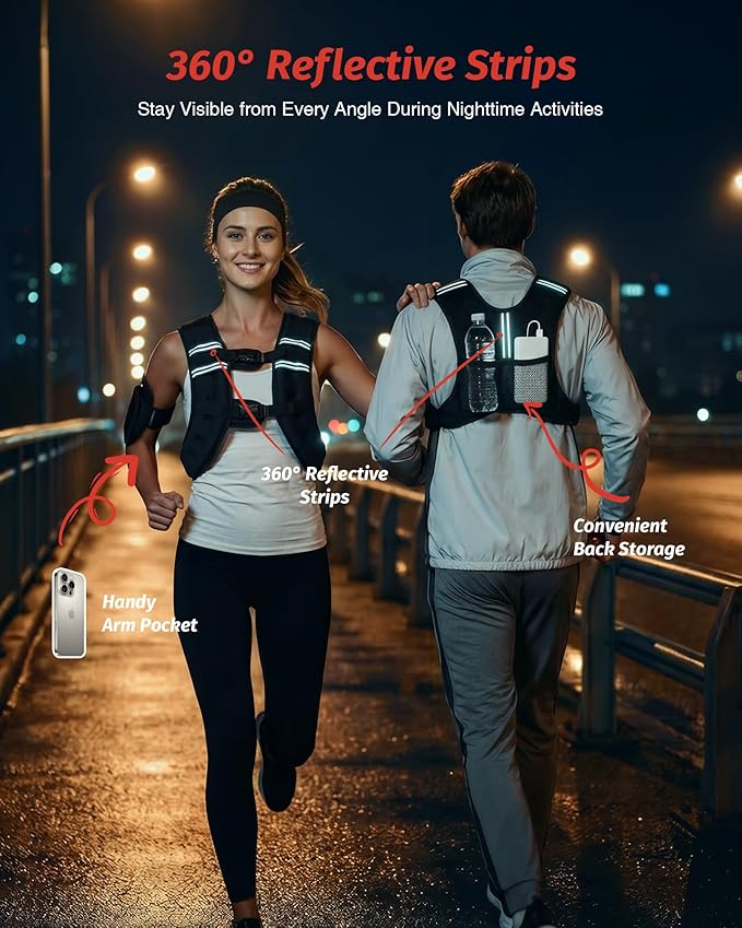 ZELUS Weighted Vest, 6lb/8lb/12lb/16lb/20lb/25lb/30lb Weight Vest - Image 6
