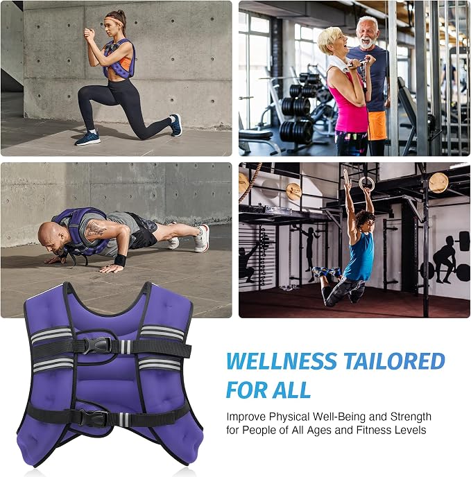 ZELUS Weighted Vest, 6lb/8lb/12lb/16lb/20lb/25lb/30lb Weight Vest - Image 6