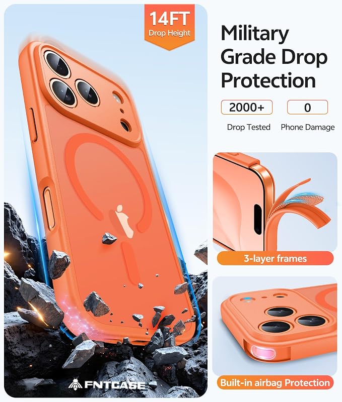 FNTCASE for iPhone 17 Pro Case: Translucent Matte Cases - Image 5