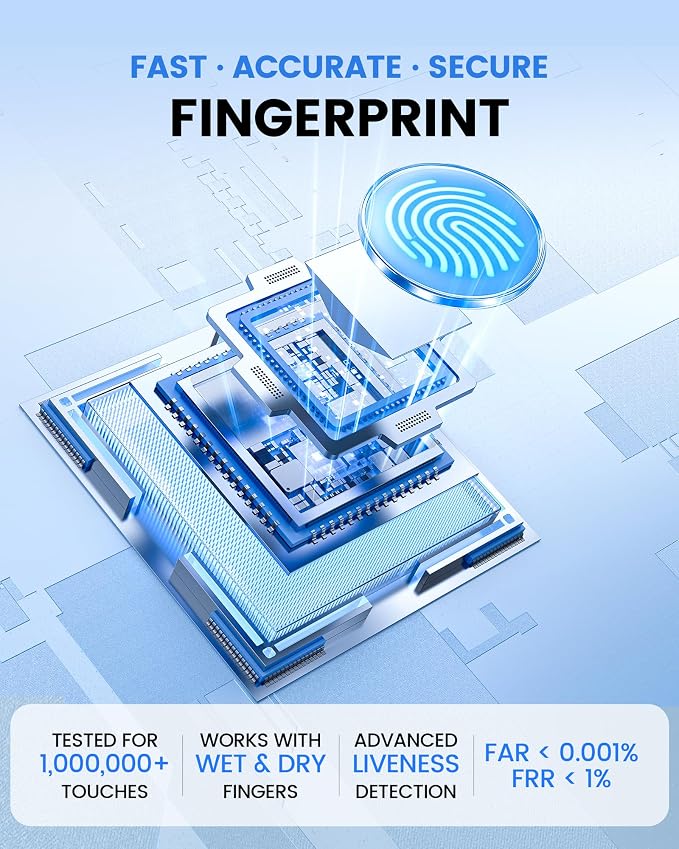 NGTeco Fingerprint & PIN Time Clock, Standalone Biometric Punch Machine - Image 2