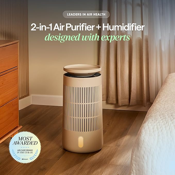 Blueair 2-in-1 Pro Air Purifier & Humidifier for Large Rooms, HEPASilent™ Removes 99.97% Allergens, Dust, Smoke, Up to 1,875 sq ft, Smart App, Skin-Hydration Mode, 360° InvisibleMist™ - Image 2