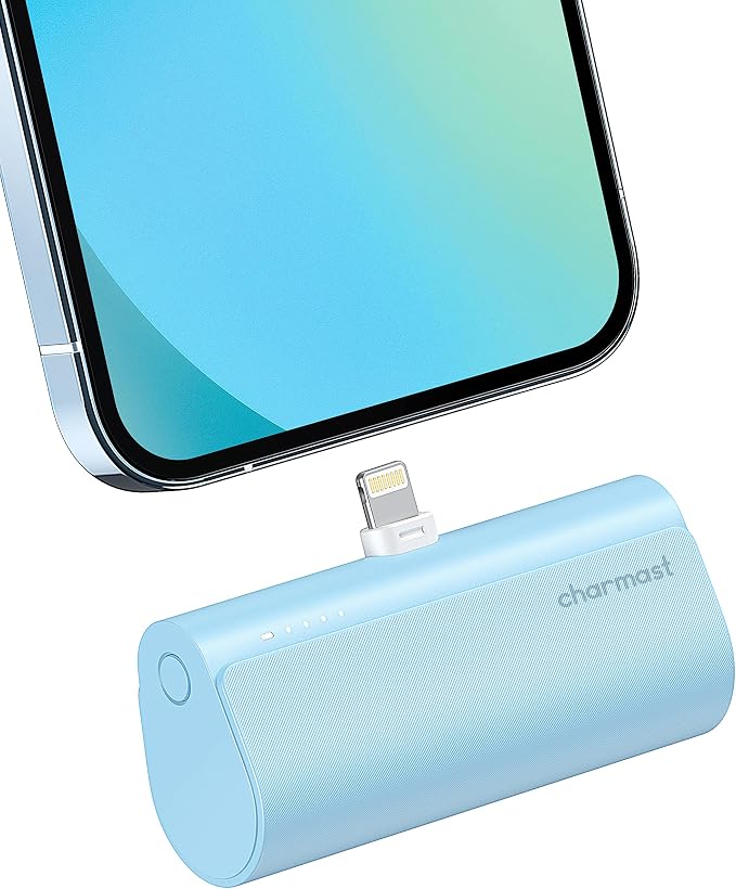 charmast Small Portable Charger 5000mAh, Ultra-Compact 20W PD Fast Charging Power Bank Mini Battery Pack Compatible with iPhone 14/14 Pro Max/13/13 Pro Max/12/12 Pro Max/11/XR/X/8/7/6, and More by Charmast