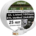 Jadaol Cat 6 Ethernet Cable 25ft, Outdoor&Indoor, 10Gbps Support Cat8/7 Network by Jadaol