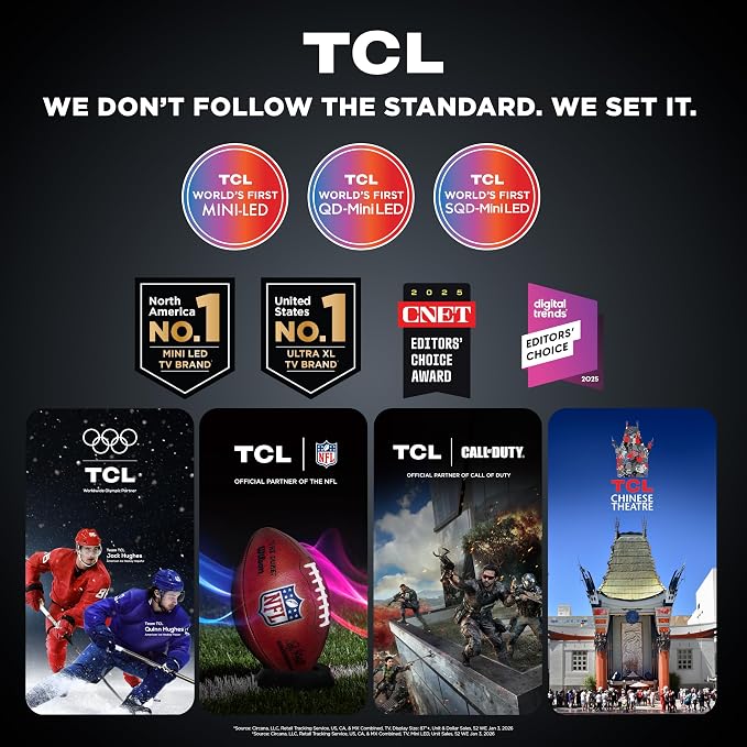 TCL 98 Inch Class QM7K Series | Mini LED QLED 4K HDR | 98QM7K, 2025 Model | 120HZ-144HZ Anti Reflective Screen Smart Google TV Dolby Atmos Onkyo Audio | Voice Remote Alexa Gaming Streaming Television - Image 3