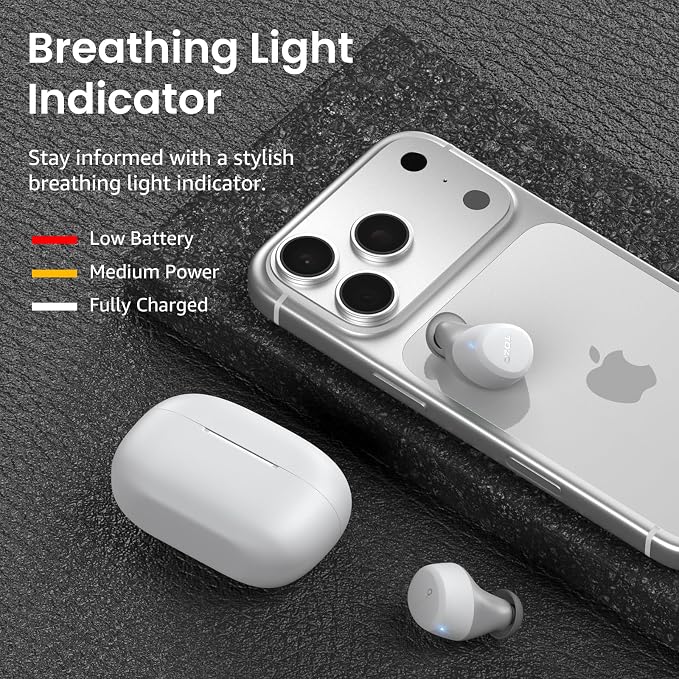 TOZO A1 Wireless Earbuds Bluetooth 5.3 Light Weight in Ear Headphones | IPX5 Waterproof, 2 Mics for AI Calls, Immersive Premium Sound Bass Ear buds with Charging Case, 32 Presets EQ via TOZO App - Image 6