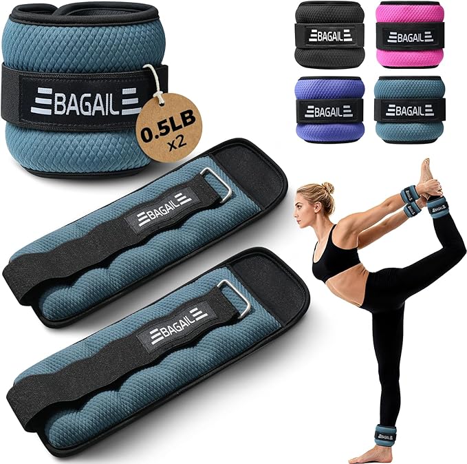 BAGAIL Ankle Wrist Weights for Women & Men, One Pair of 1/2/4/6/8/10 LBS by BAGAIL