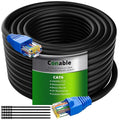 Cat6 Outdoor Ethernet Cable 400ft, Heavy Duty Double Jackets Internet Cord by Conable