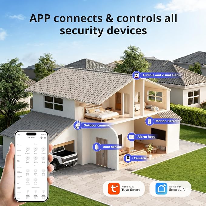 2026 Home Security System, 13 Piece No Monthly Fees - Image 9