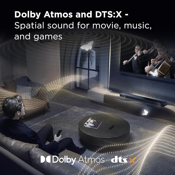 TCL Q65H 5.1 Surround Sound Bar with Wireless Subwoofer for Smart TV | Dolby Atmos DTS:X Calibration | 580W Power Bluetooth Home Theater Speaker with Bass | App Control & Remote Control | Latest Model - Image 5