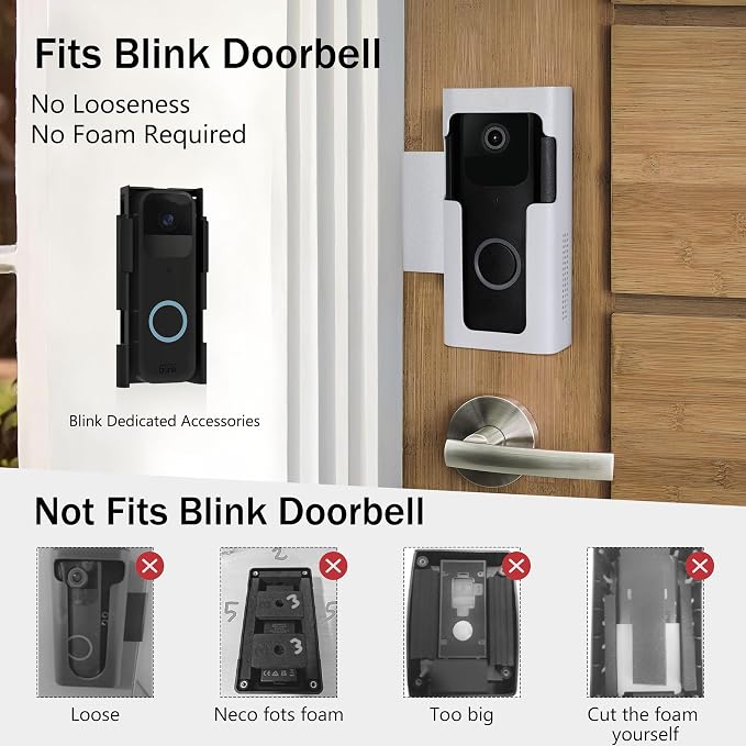 Homalor Anti Theft Ring Doorbell Mount: White Ring Doorbell Door Mount Blink - Image 4