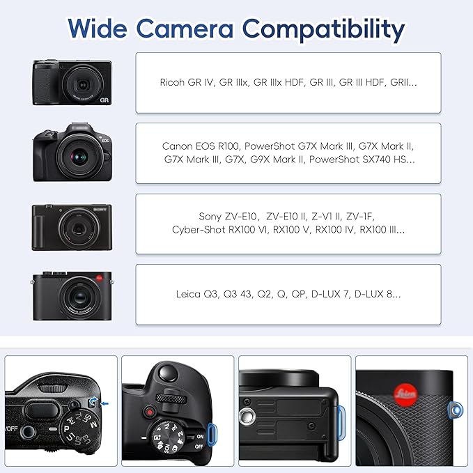 JJC Camera Wrist Strap, Soft Neoprene Hand Strap - Image 3