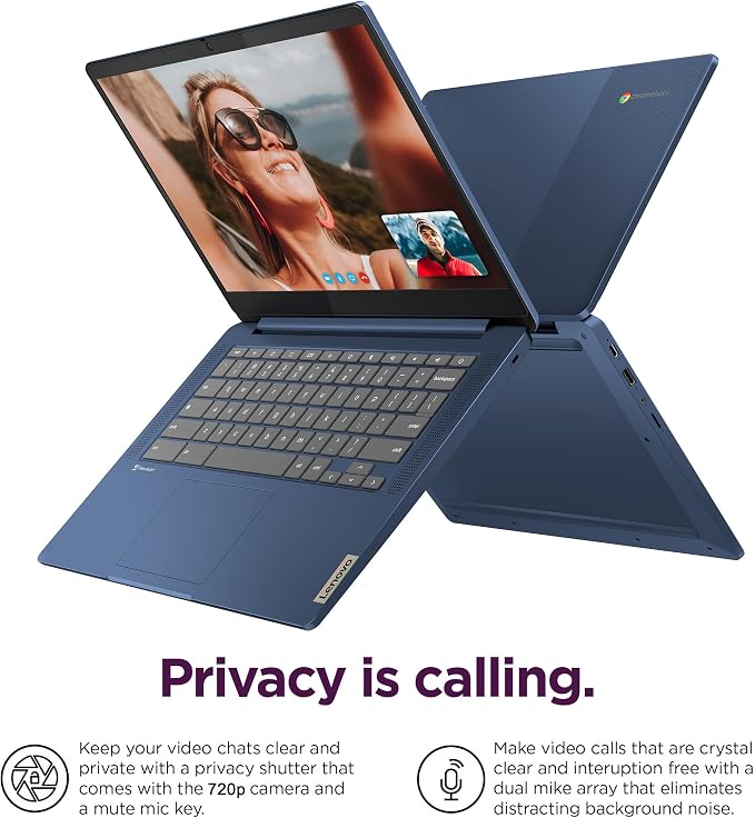 Lenovo Chromebook 14 Laptop (14" FHD Touchscreen, 8-Core 2.0GHz Processor, 4GB RAM, 128GB (64GB eMMC + 64GB SD Card)) Anti-Glare, Webcam, 13-Hr Long Battery Life, IST HUB, Chrome OS w/Google AI | 128GB Storage (64GB eMMC + 64GB SD Card), FHD, Anti-Glar... - Image 5
