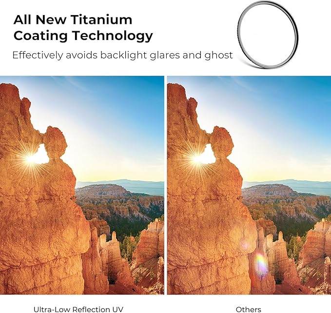 K&F CONCEPT 40.5mm Ultra-Low Reflectivity MCUV Lens Protection Filter 28 - Image 3