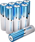 3600mWh Rechargeable AA Batteries 8-Pack, 1.5V Rechargeable Lithium AA by Dracutum