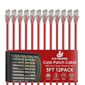 3 Feet Cat6 Patch Cables, Solid Pure Copper Patch Cord, Cat 6 Ethernet Cable by CatBose