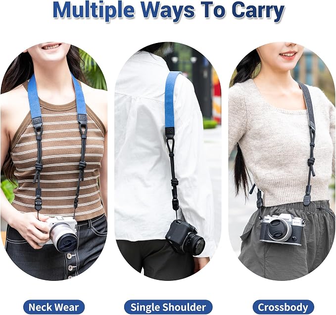 Blue Minimalist Denim lifestyle Camera Shoulder Neck Strap - Image 4