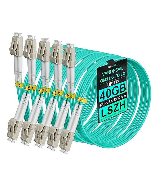 Individually Tested LC to LC Fiber Patch Cable | OM3 Multimode Duplex 50/125um by VANDESAIL