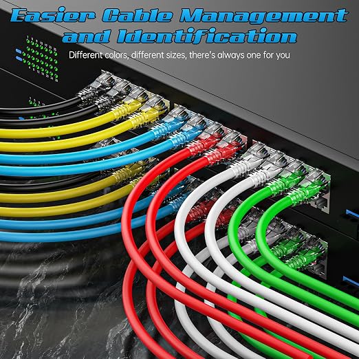 0.5 Foot Cat6 Patch Cables, Solid Pure Copper Patch Cord, Cat 6 Ethernet Cable - Image 3
