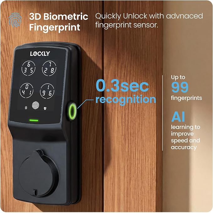 Lockly Guard Secure Pro Deadbolt PGD728WPU Commercial Smart Lock – UL10B/10C - Image 5