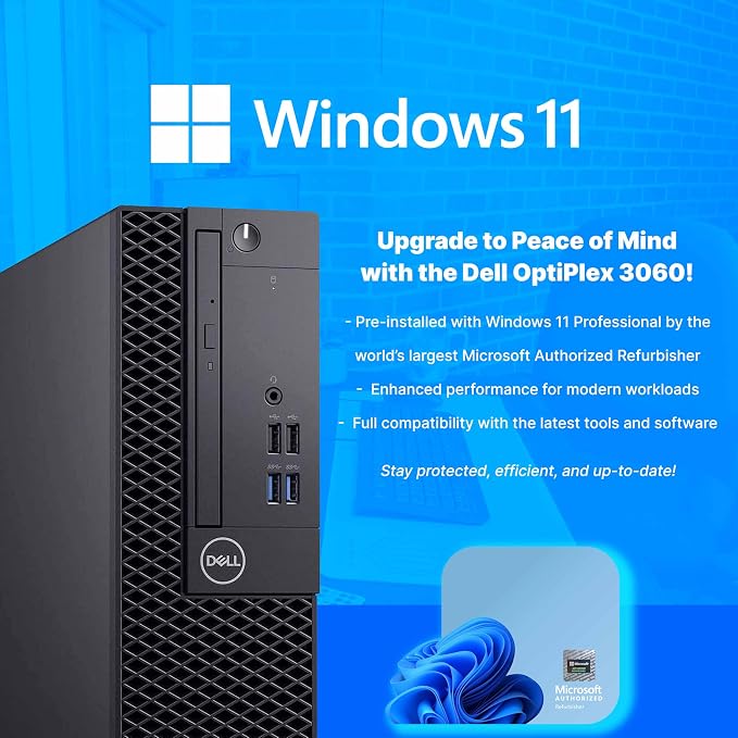 HP Windows 11 Desktop Computer | 16GB RAM + 500GB SSD | Intel i7 | 16GB RAM + 500GB SSD | 24" LCD | WiFi 6 AX200 + BT | RGB Keyboard/Mouse + Speakers | Webcam | Home or Office PC (Renewed) (Intel i7) | SFF Desktop Computer PC,I7 up to 4.6G, WiFi 6 AX20... - Image 5