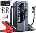 AUTOONE 10000A Jump Starter with Air Compressor, 24000mAh Jump Box with Tire Inflator (All Gas & Diesel) Portable Car Battery Booster Jumper Starter Pack, Jumper Cables, Type C, 60W Charging, Light by AUTOONE