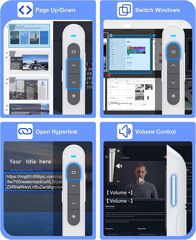 Presentation Clicker Wireless Presenter, 2.4GHz Presenter Clicker PPT Clicker - Image 3