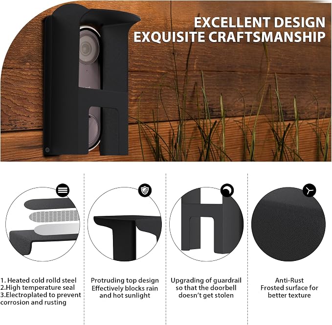 Metal Doorbell Cover Weatherproof, Doorbell Rain Cover, Anti Glare Doorbell - Image 6