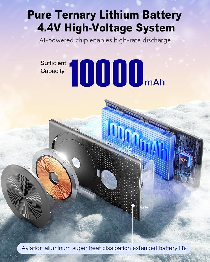 Kesguar Magnetic Portable Charger, 10000mAh 22.5W PD Super Fast Charging Wireless Power Bank. Ultra-Strong Magnet, USB C in&Out Battery Pack for Magsafe, iPhone 17/16/15/13/12 Pro Series - Image 3
