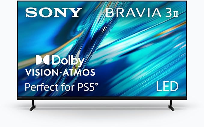 Sony 43 Inch BRAVIA 3 II LED 4K HDR Smart Google TV with Gemini K-43XR30M2 | XR Processor with AI Technology, Dolby Vision/Atmos, 120Hz Refresh Rate, 4K movie credits included, 4xHDMI 2.1, PS5 Features by Unknown