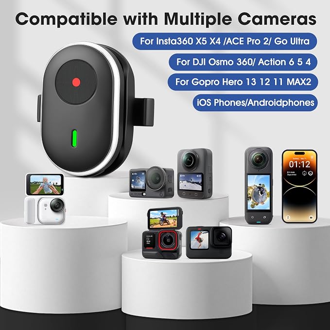 Remote for insta360 GO Ultra/X5/X4 Air/X3/Ace Pro 2 Mini Ring Control for Gopro - Image 2