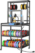 Kepproty 3D Printer Stand with Power Outlet, Rolling Storage Cart w/Filament by kepptory