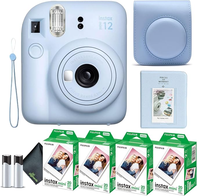 Fujifilm Instax Mini 12 Instant Camera Pastel Blue Bundle by FUJIFILM
