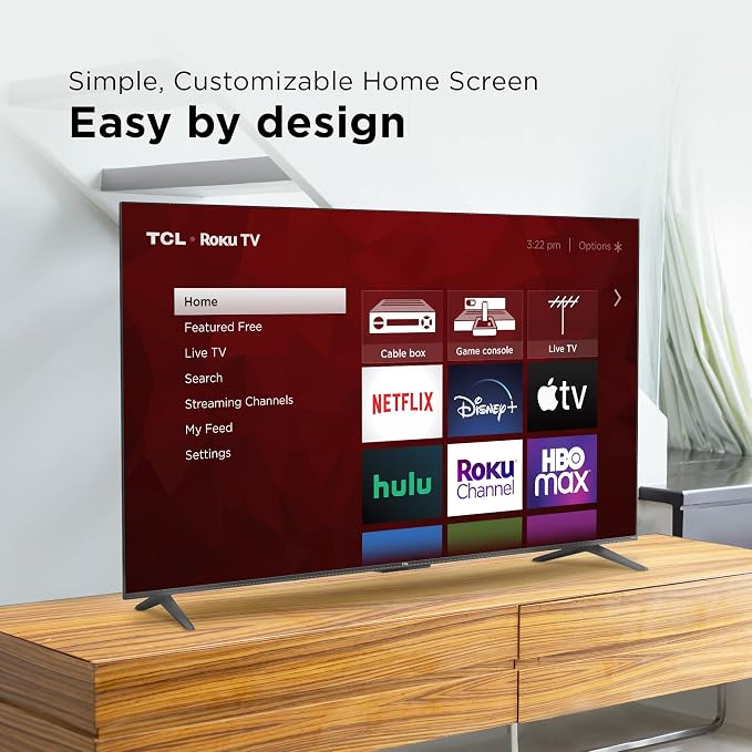 TCL 55" Class 4-Series 4K UHD HDR Smart Roku TV(Wi-Fi, RF, USB, Ethernet, HDMI) - 55S455 - Image 6